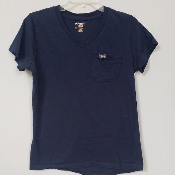 Ariat Other - Ariat Navy V-Neck T-Shirt Mens M Work Shirt